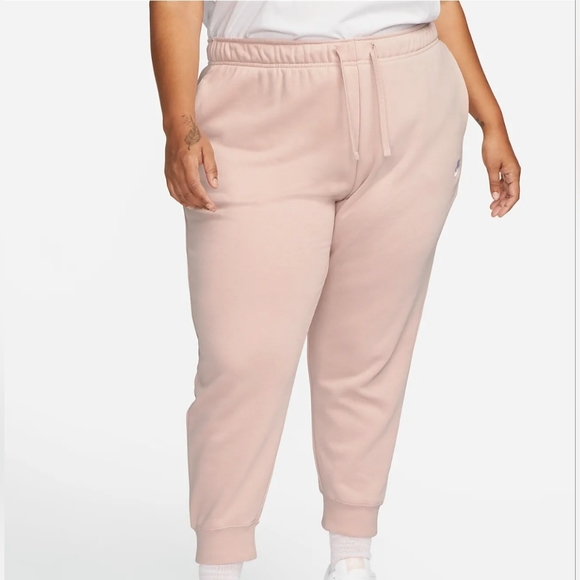 Nike Pants - Nike Sportswear Club Fleece Womens Mid Rise Joggers plus size pink size 3X new